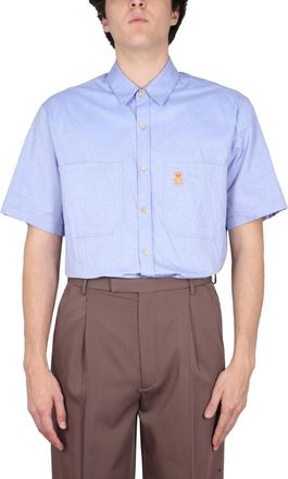 Gucci Bear Pocket Cotton Shirt - Blue