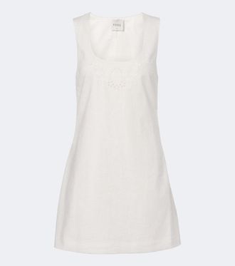 Poss&eacute; Odette ramie and cotton minidress