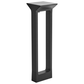 Beliani Beliani - L&aacute;mpara De Bolardo De Jard&iacute;n Led Moderno Farola Para Sendero 60 Cm Aluminio Negro Malden