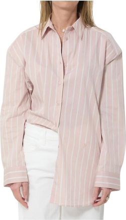 Frankie Shop Camicia Oversize in Cotone a Righe - - Blouses & Shirts - Donna - Rosa - M