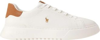 Ralph Lauren Rlite Court Sneakers Low Top Lace - Heren - Sneakers - Wit - 45 EU - Leer - Schoenen