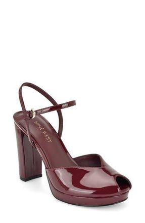 Nine West Elanna Sandal in Wine at Nordstrom Rack, Size 9.5