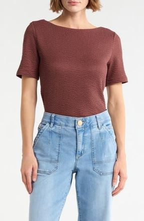 Daniel Rainn Boat Neck Knit T-Shirt in Chocolate Brown at Nordstrom Rack, Size X-Large