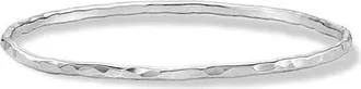 Dower & Hall 3mm Hammered Nomad Bangle in Sterling Silver at Nordstrom, Size Medium