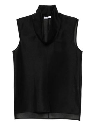 Helmut Lang bias-cut cowl-neck top - Black