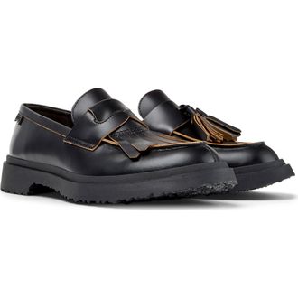 Camper Walden Mismatched Loafer in Black Black at Nordstrom, Size 45