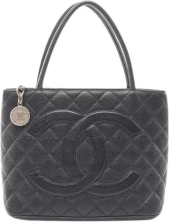 Chanel Pre-owned Tote Bags, female, Black, Size: ONE SIZE Pre-owned Vintage Tote Bag
