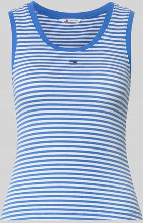 Tommy Jeans Slim Fit Tank Top aus Baumwoll-Mix in Blau, Gr&ouml;&szlig;e XL