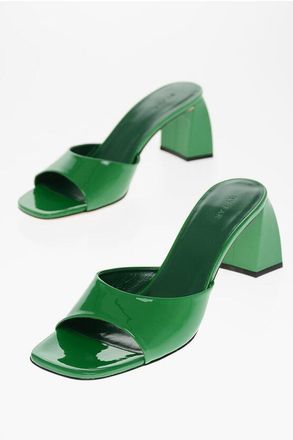 by FAR Squared Toe ROMY Patent Leather Mules 7cm size 35