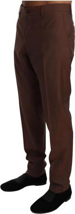 Dolce & Gabbana Klassieke Wolbroek - Heren - Nette broeken - Bruin - 2XL - Wol - Broeken