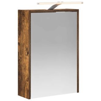 vidaXL Armario Con Espejo De Ba&ntilde;o Roble Ahumado 43 X 16 X 62.5 Cm Vidaxl