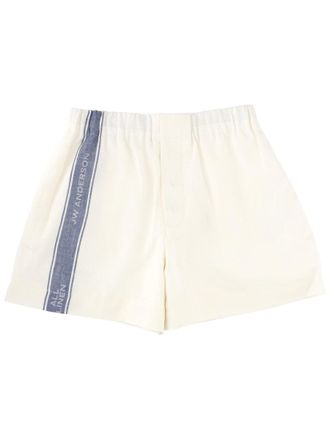 J.W.Anderson Relaxed Fit Logo Linen Shorts