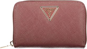 Guess Laurel II SLG Medium Zip-Around Portemonnee - Dames - Portefeuilles - Bruin - ONE Size - Polyester - Accessoires