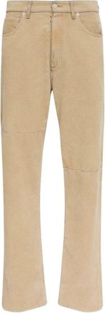 Maison Margiela Beige Knee Stitching Cotton Jeans