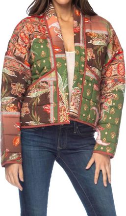 Tolani Aaron Quilted Jacket In Green