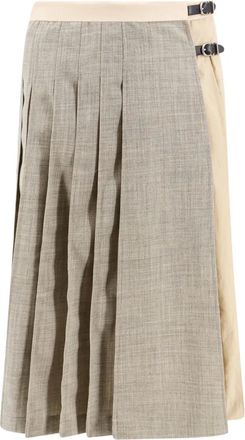 Durazzi Milano pleated kilt midi skirt - Grey