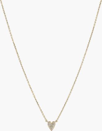 Mejuri Heart Pavé Diamond Necklace in Yellow Gold /Diamond by MEJURI at Nordstrom