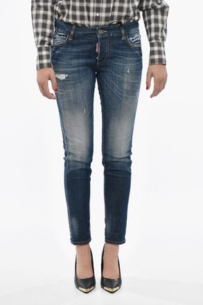 Dsquared2 Jeans JENNIFER in Denim Stretch a Vita Media 14cm Dsquared2