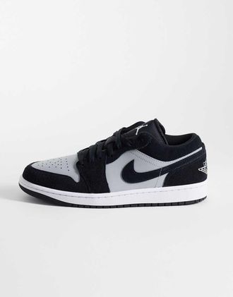Nike Jordan Nike Air Jordan 1 low sneakers nere e grigie-Nero