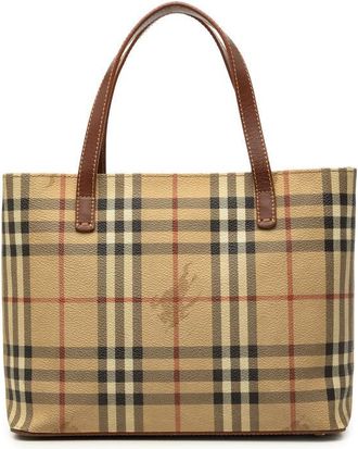 Burberry Pre-owned Burberry Mini Haymarket Check Coated Canvas Tote Ladies MMAGY77NJ330703N