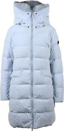 Peuterey Light Blue Mandie Fur-Trimmed Down Parka