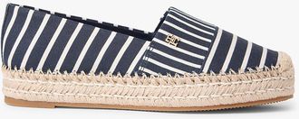 Tommy Hilfiger Womens Stripe Canvas Platform Espadrille - Blue - US 6.5 / EU 37