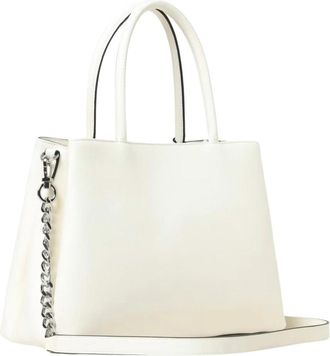 Twinset Lettering 2.0 Tote - Dames - Handtassen - Wit - ONE Size - Leer - Tassen