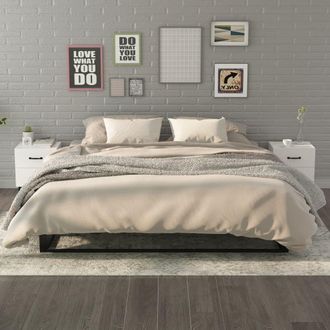 vidaXL Mesitas De Noche 2 Unidades Blancas 40x35x47,5 Cm Vidaxl