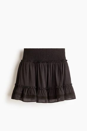H&M Tiered Viscose-blend Skirt in Black at Nordstrom, Size X-Small