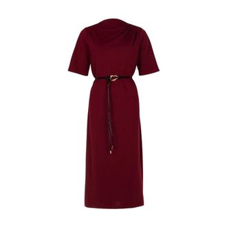 Freebird by Steven Devoted Midi Jurk - Dames - Casual kleedjes - Bruin - S - Polyester - Kleedjes