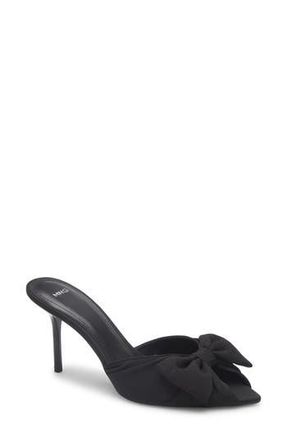 Mango Lasy Bow Slide Sandal in Black at Nordstrom Rack, Size 9.5Us / 41Eu