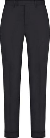 PT01 Pantalones de Lana Mezclada de Corte Recto a Medida - Trousers - Hombre - Azul - S
