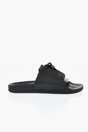 Maison Margiela Black Solid Pool Slides