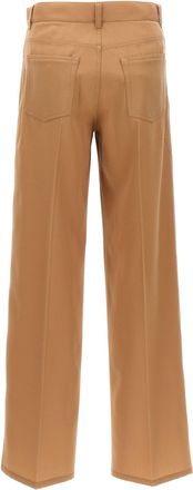 Jil Sander Wool Gabardine Trousers - Camel
