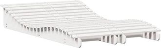 vidaXL Vidaxl - Tumbonas Madera Maciza De Pino Blanco 2 Unidades 205x60x31,5 Cm