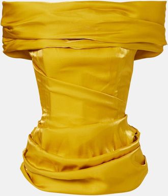 Magda Butrym Top in raso off-shoulders
