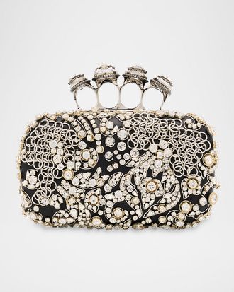 Alexander McQueen Spider Chain Mail Crystal Clutch Bag
