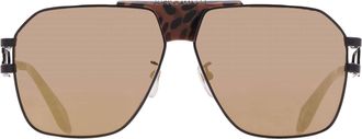 Just Cavalli Gold Mirror Navigator Unisex Sunglasses SJC094 530G 61