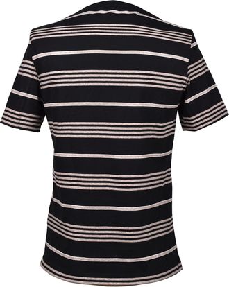 Brunello Cucinelli Horizontal-Striped Cotton T-Shirt - Black