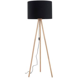 Luminosa Light Designs TK Tokyo L&aacute;mpara de pie tr&iacute;pode de pino antiguo, color negro, 1 bombilla E27