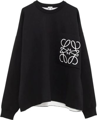Loewe Felpa con logo ricamato - Nero