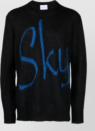Blue Sky Inn mohair wool logo-print knitted crew-neck jumper