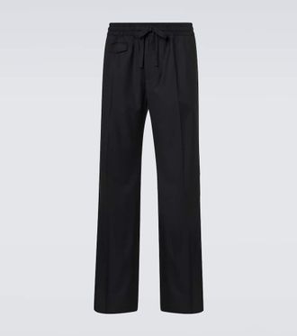 Dolce & Gabbana Virgin wool twill wide-leg pants