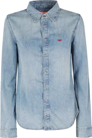 Diesel De-Eazy Denim Shirt - Dames - Spijkeroverhemden - Blauw - XS - Denim - Overhemden