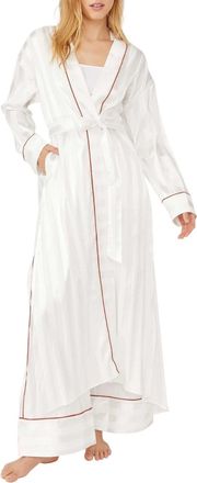 Free People Pajama Party Holiday Robe Womens Ivory Sleepwear JZZ289
