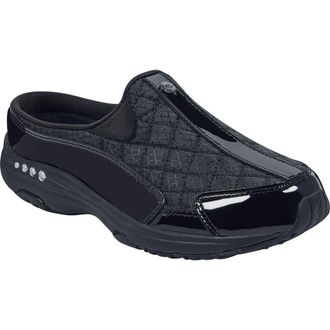 Easy Spirit Traveltime Classic Clog in Black Patent Leather at Nordstrom, Size 10.5