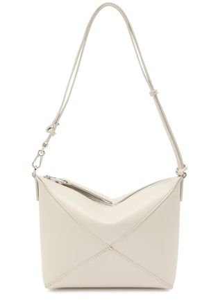 Loewe Puzzle Fold Leather Shoulder bag - Beige - One Size