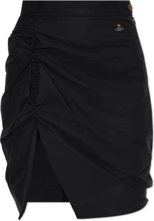 Vivienne Westwood Logo Rok - Dames - Korte rokken - Zwart - 2XS - Katoen - Rokken