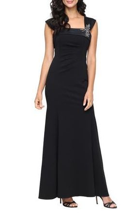 Alex Evenings Embellished Mermaid Gown in Black at Nordstrom Rack, Size 10