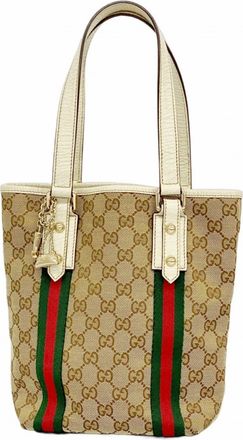 Gucci Brown Canvas Tote Bag (Pre-Owned)